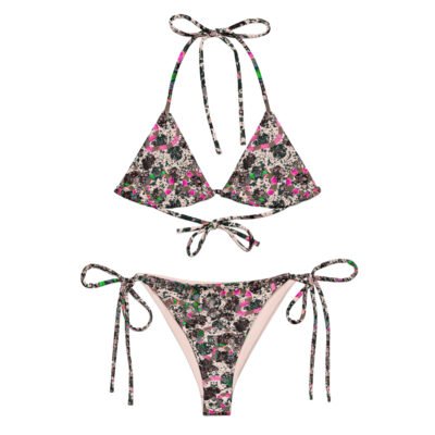 bikini tropical snake pink
