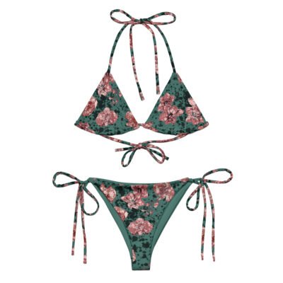 bikini glam floral green