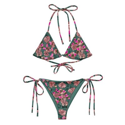 bikini tropical snake green