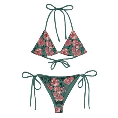 bikini glam floral green
