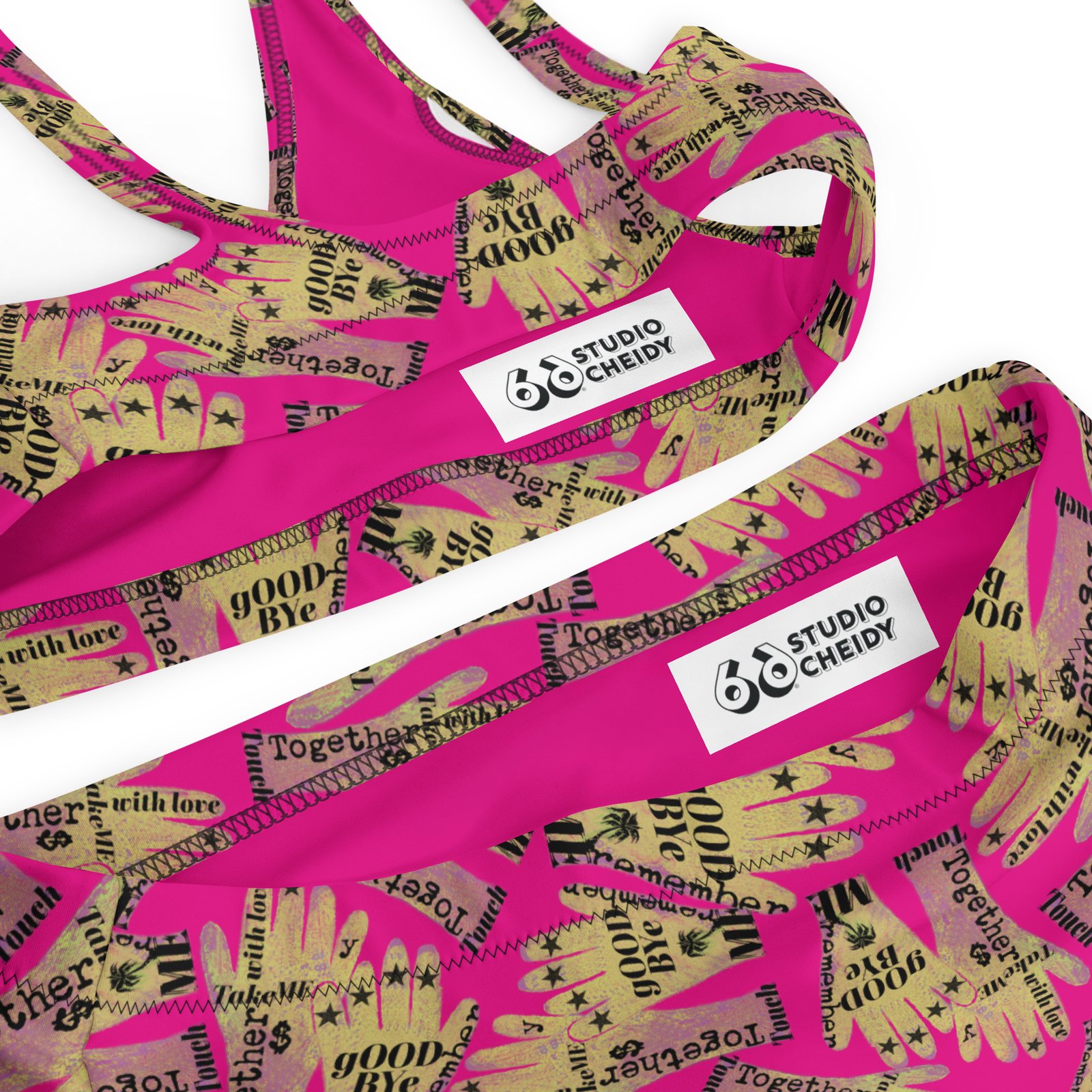 bikini detail print with hands