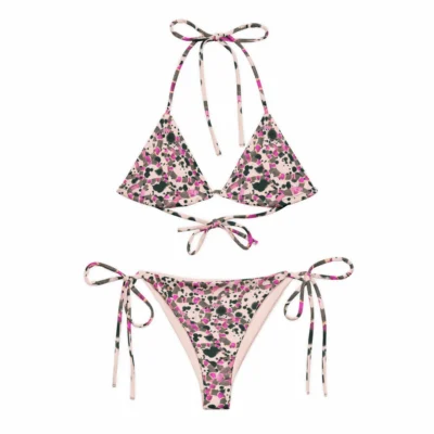 bikini sketch and snakes pink front