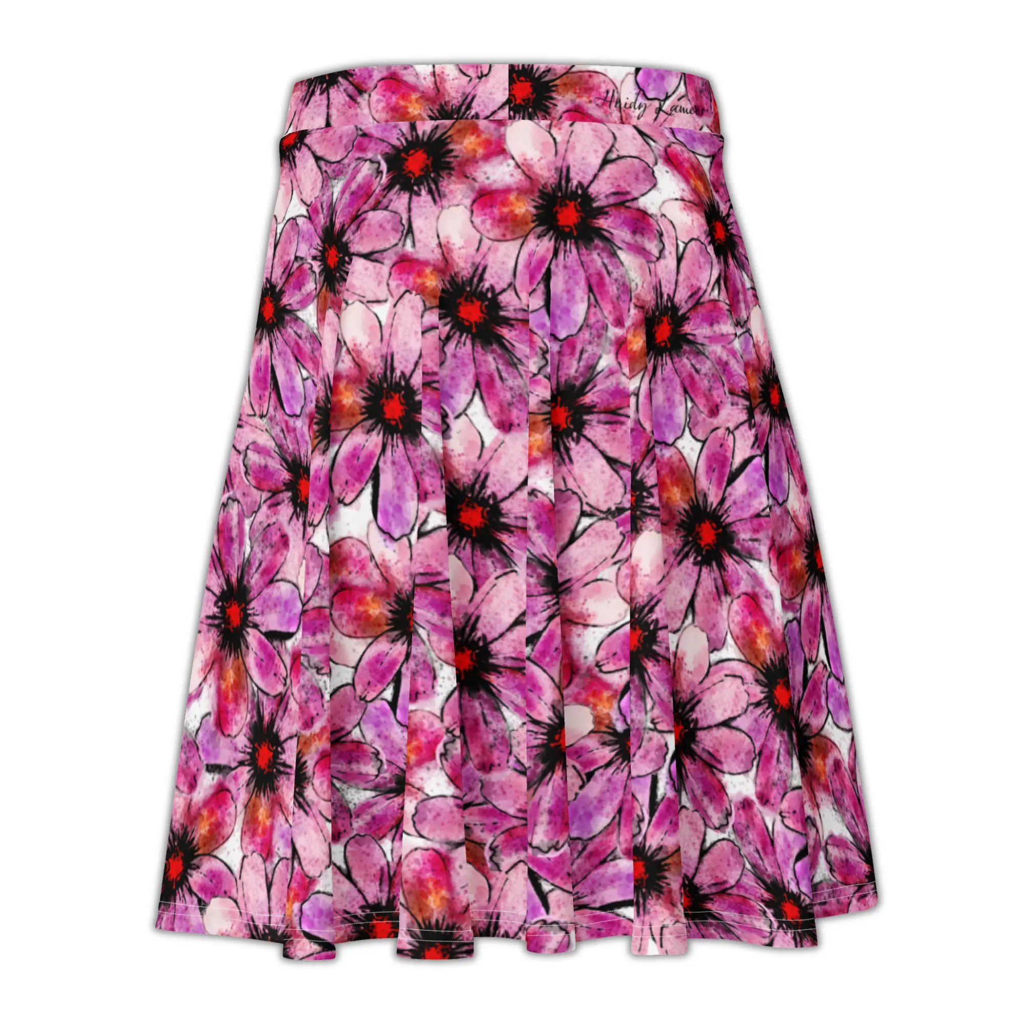 skirt daisy flowers print back