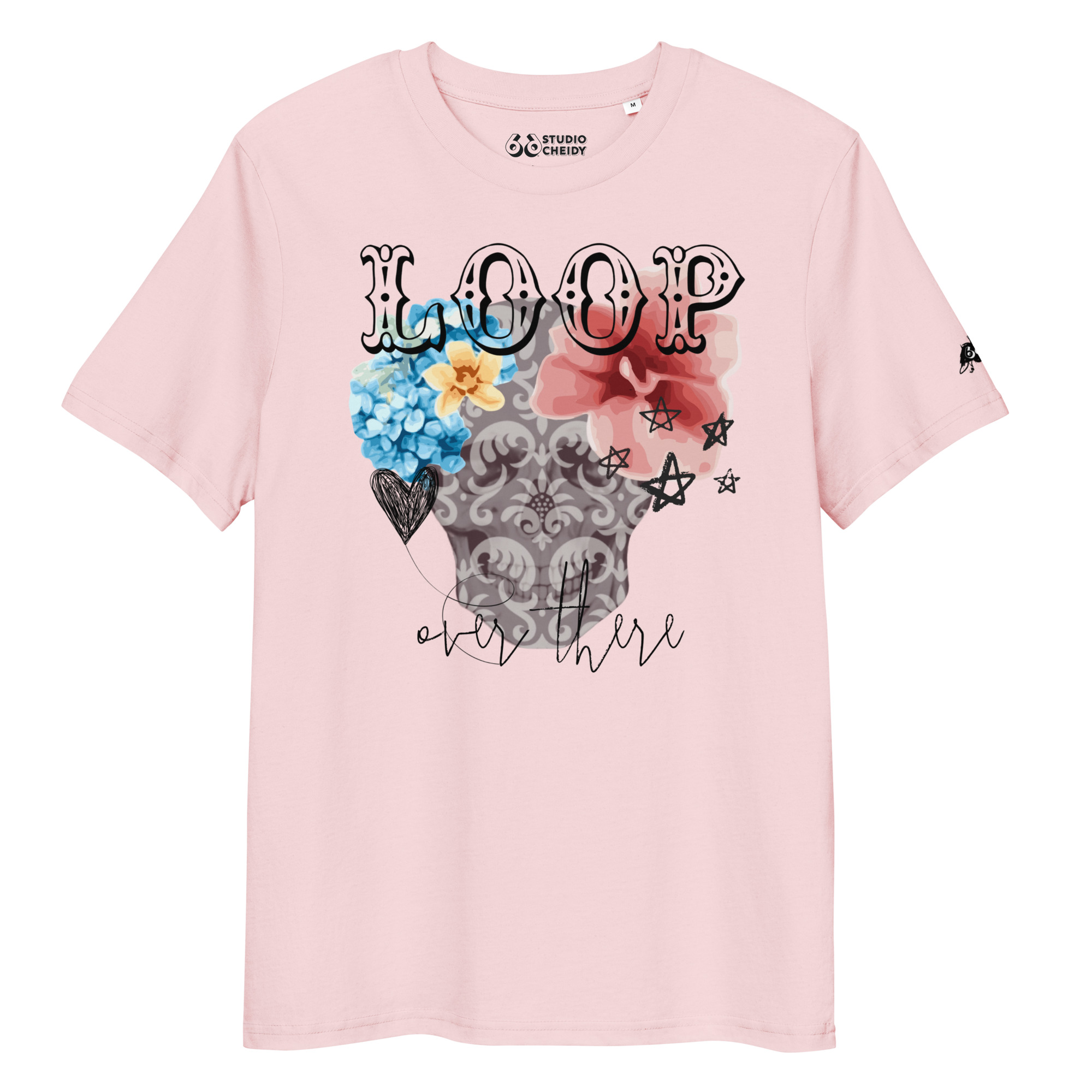 t shirt with skull floral