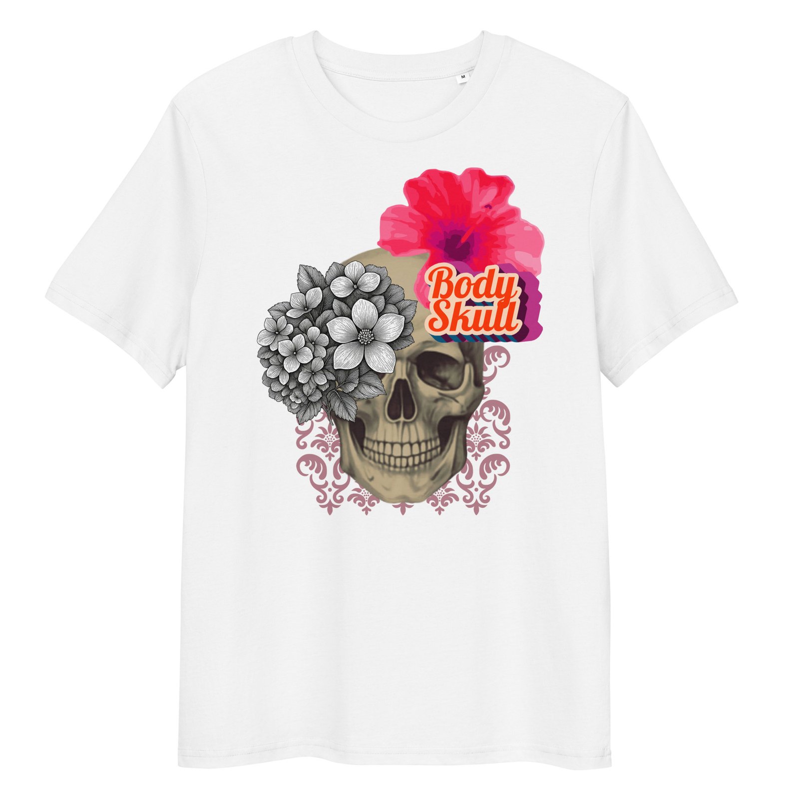 floral skull t shirt
