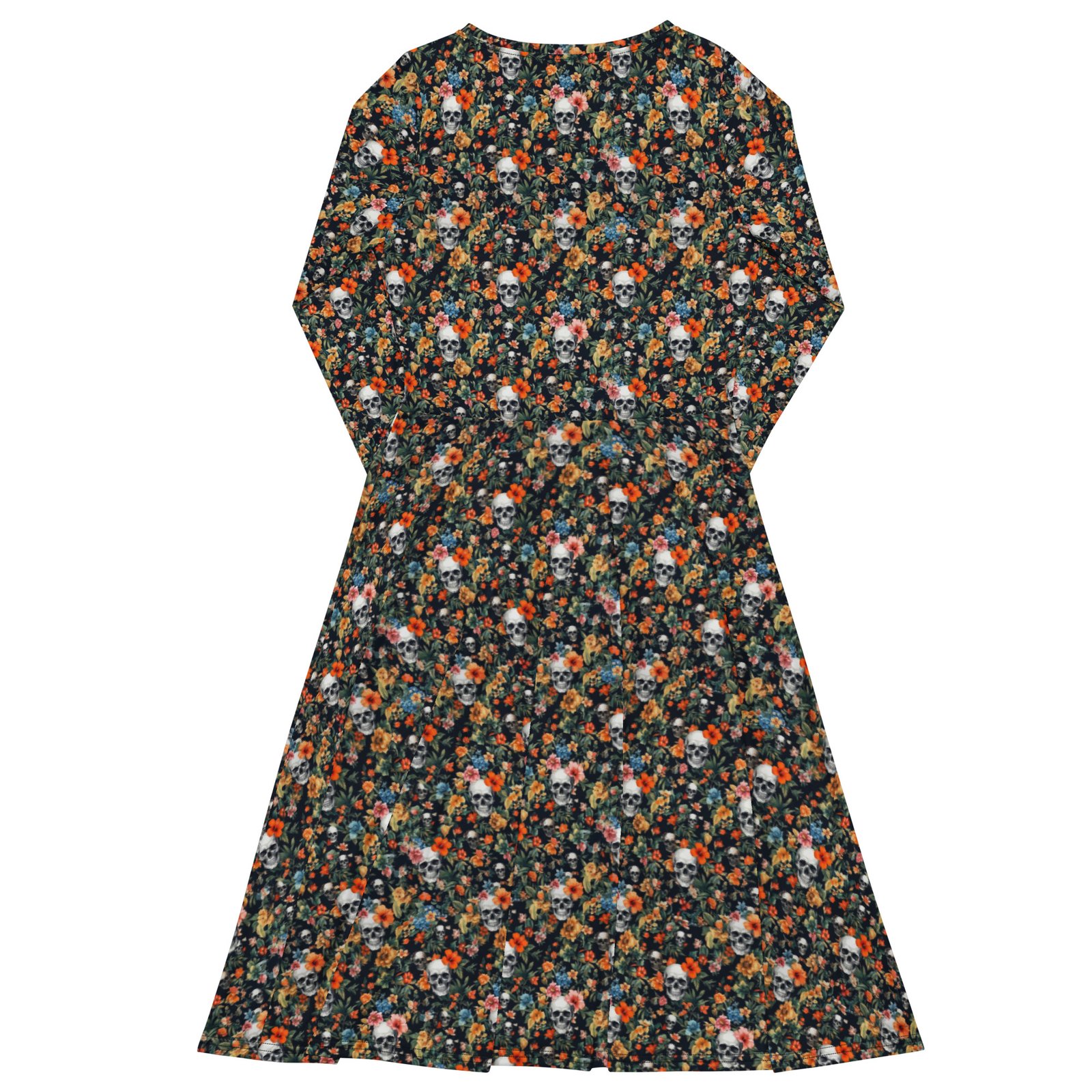 midi dress black flowers