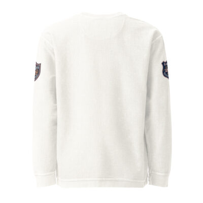 men's white corduroy sweatshirt