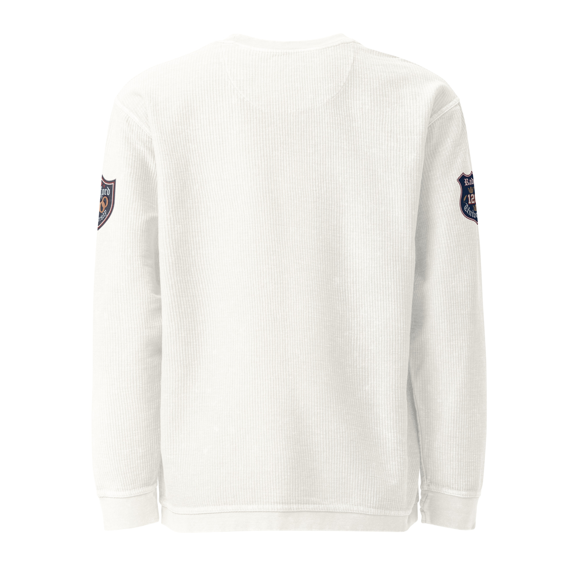 men's white corduroy sweatshirt