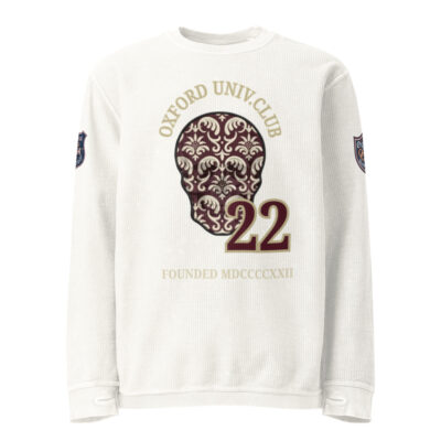men's white corduroy sweatshirt