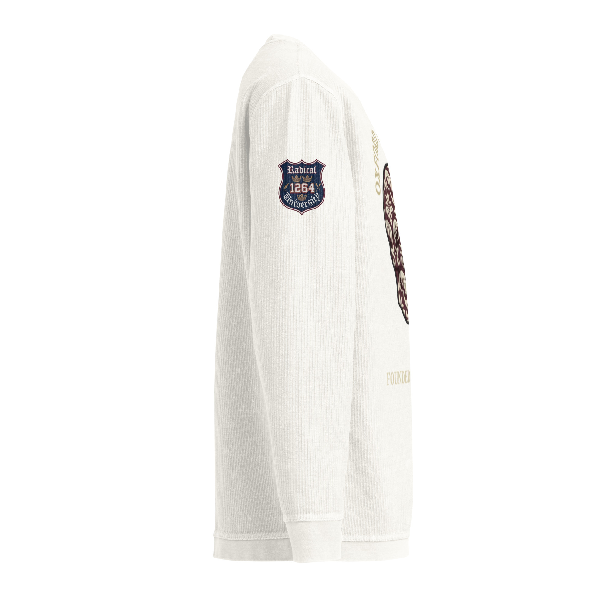 men's white corduroy sweatshirt