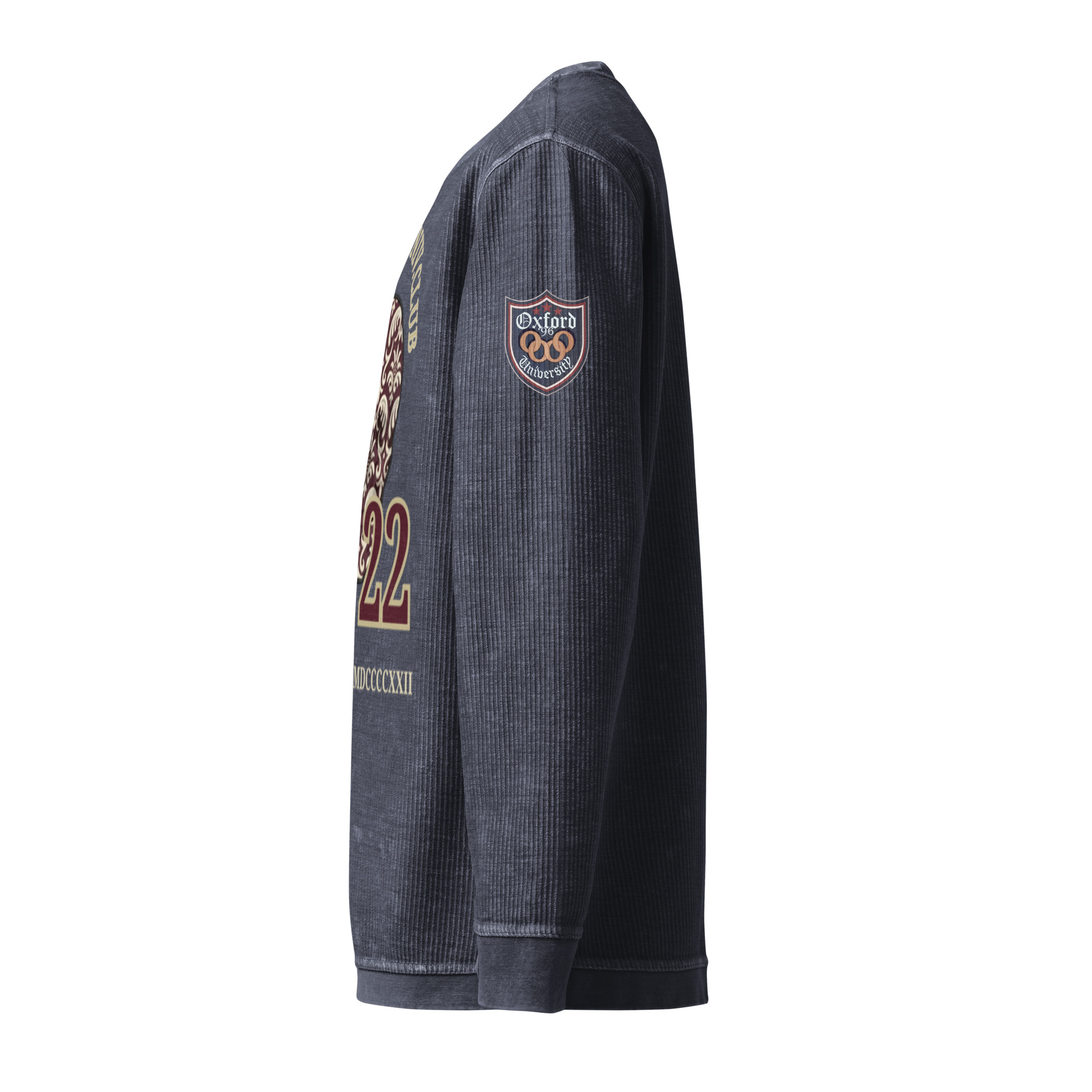 men's white corduroy sweatshirt