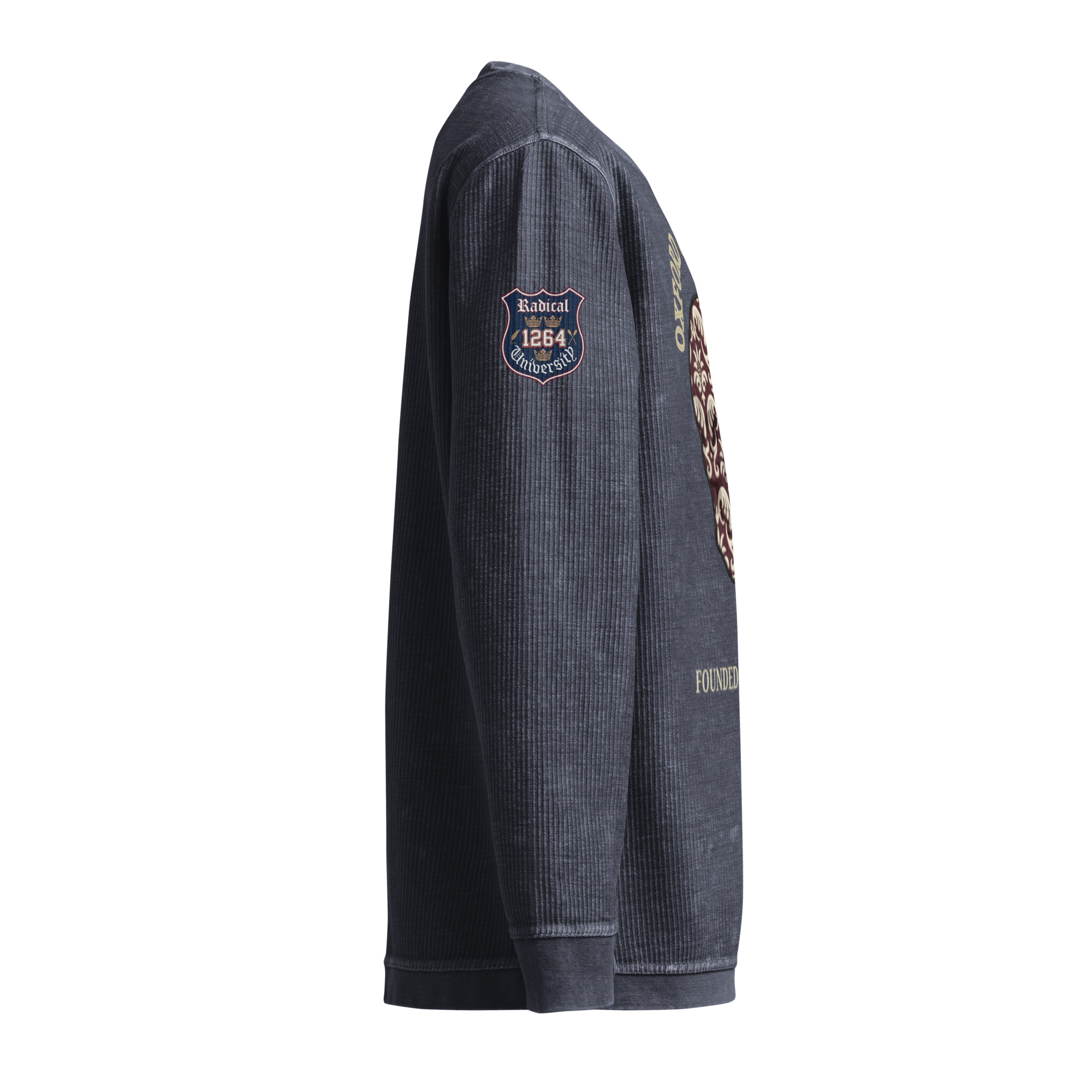 men's white corduroy sweatshirt
