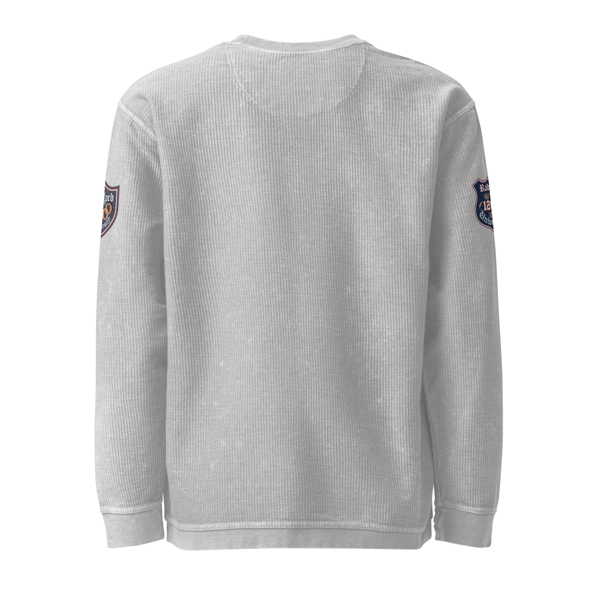 men's white corduroy sweatshirt