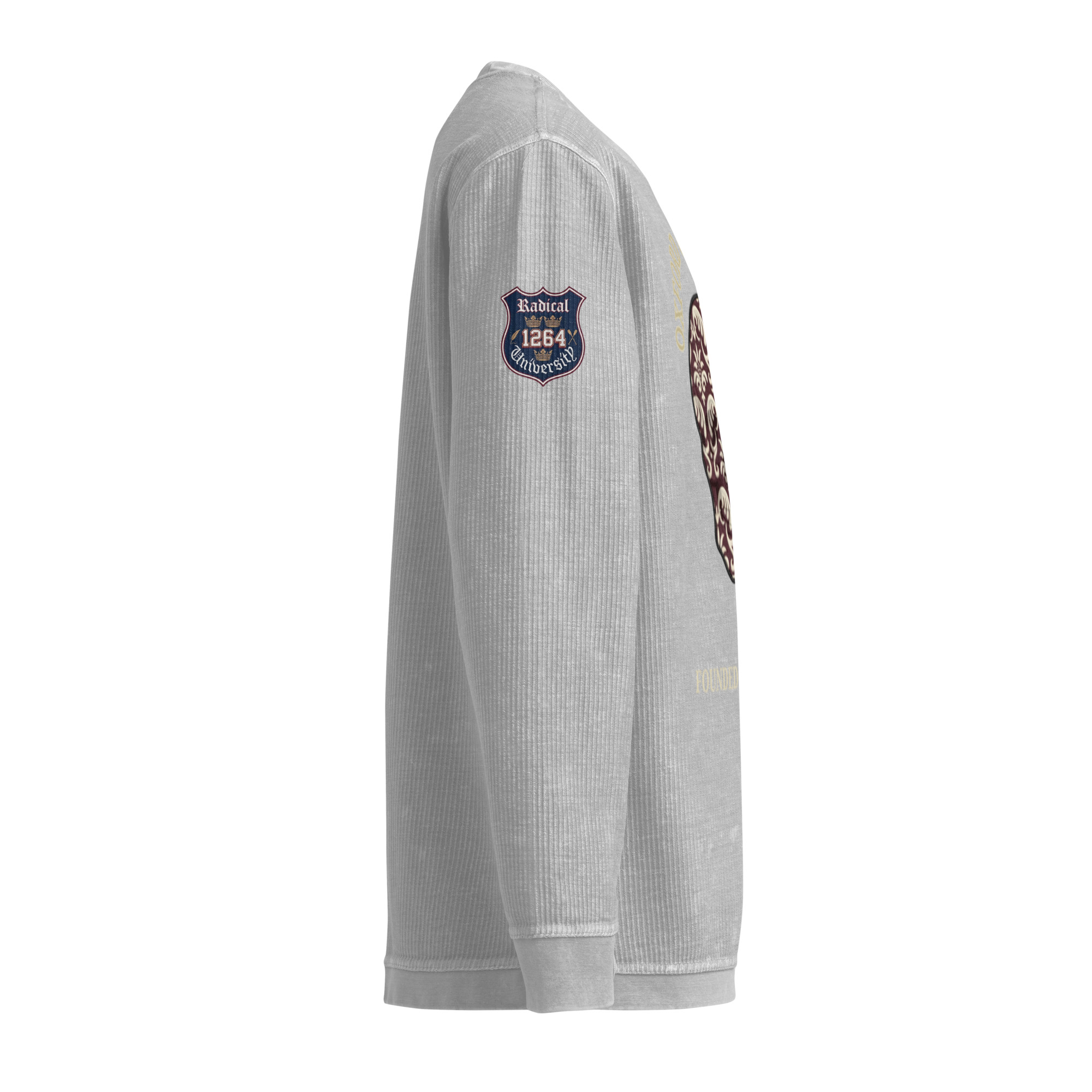 men's white corduroy sweatshirt