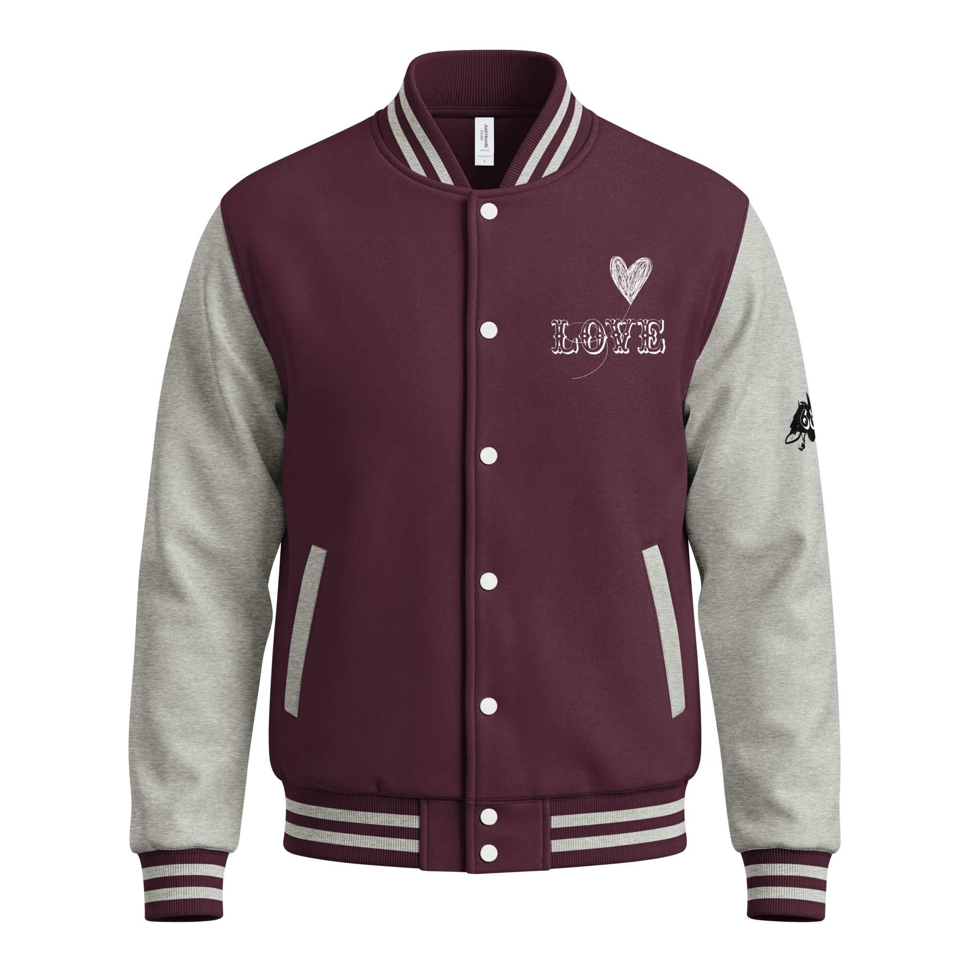 fuchsia baseball jacket