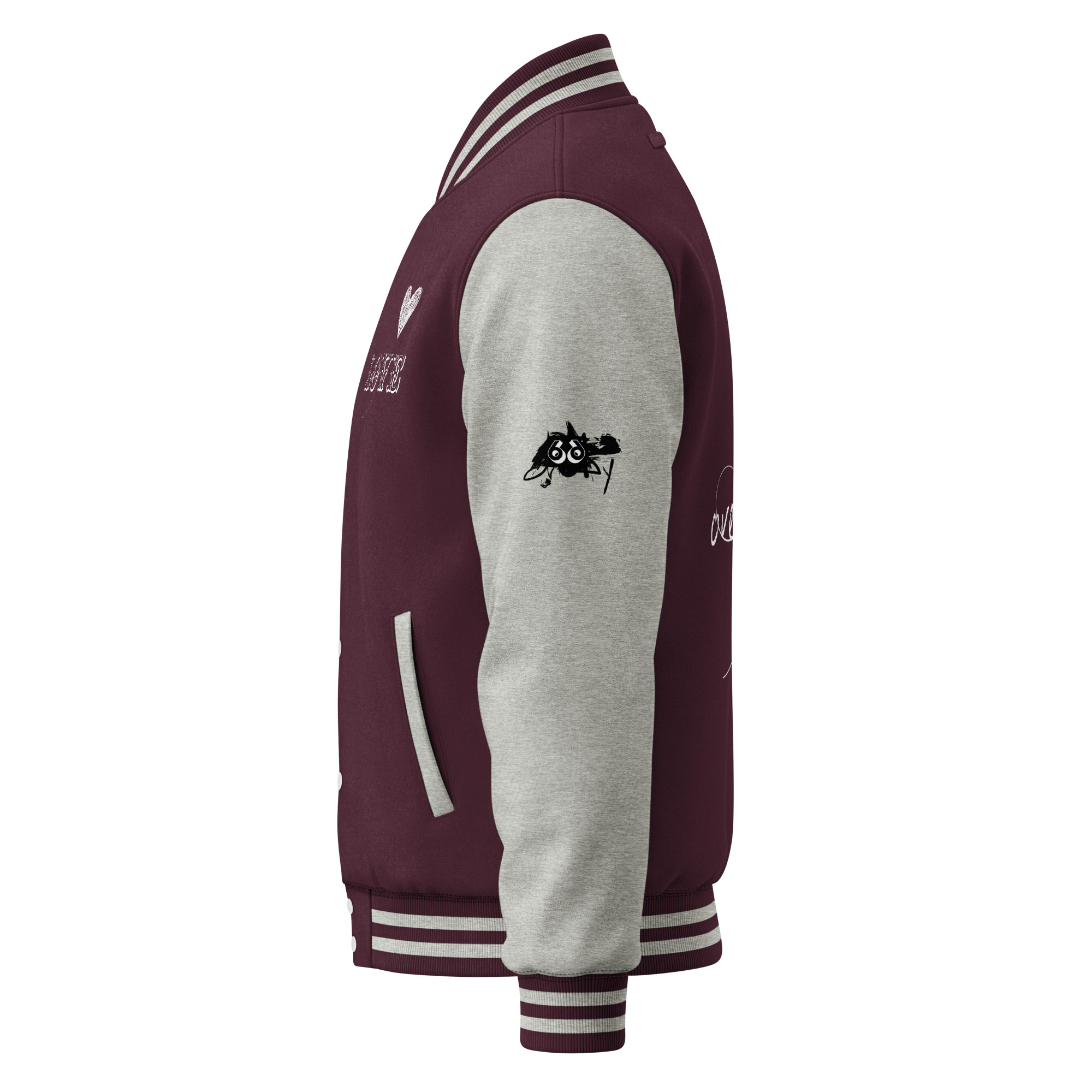 fuchsia baseball jacket