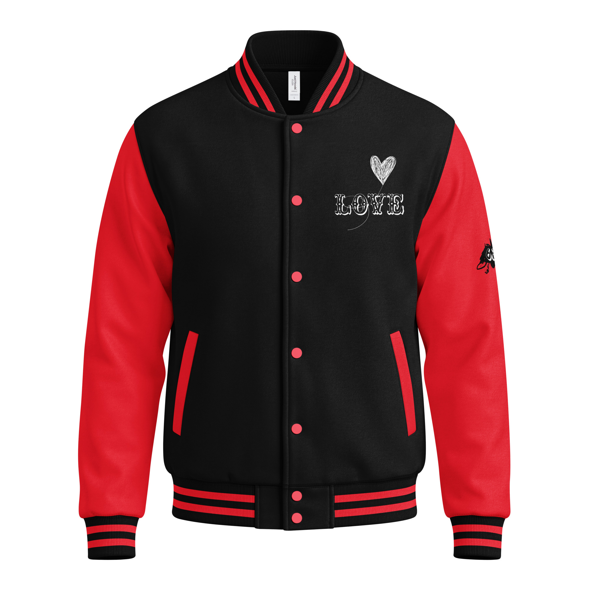 fuchsia baseball jacket
