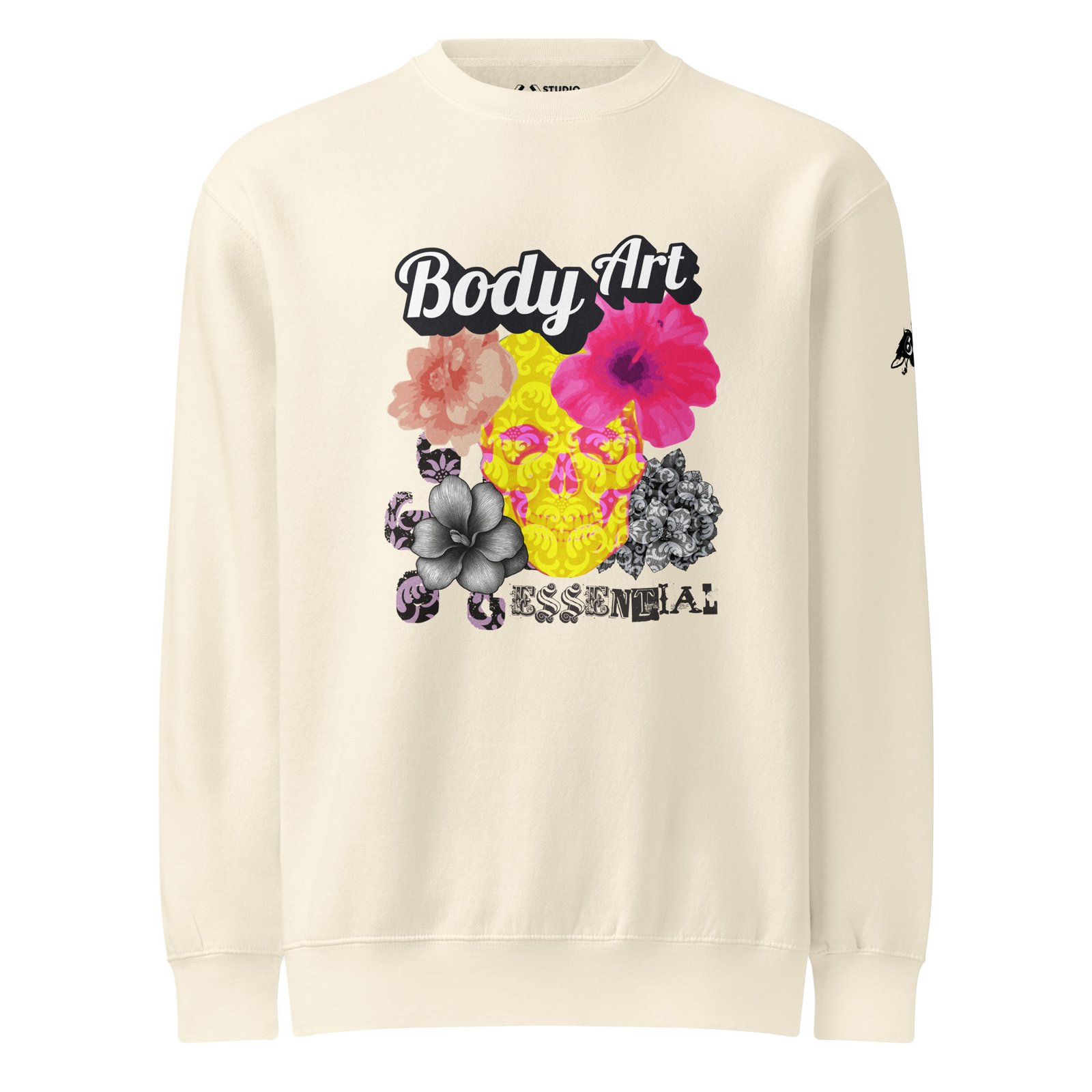 sweatshirt body art skull