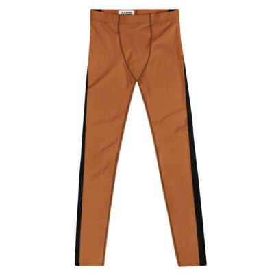 men orange running leggings
