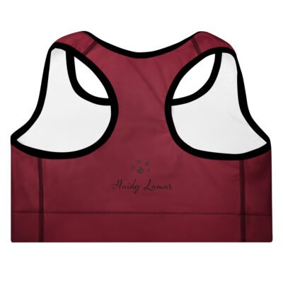 burgundy sports bra
