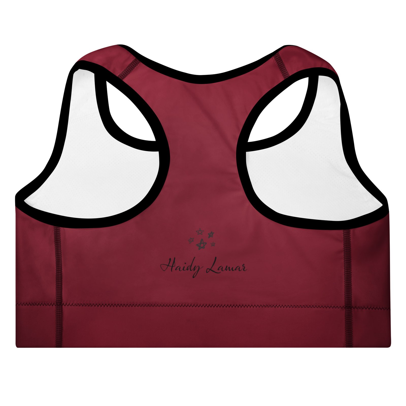 burgundy sports bra