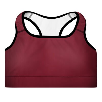 burgundy sports bra