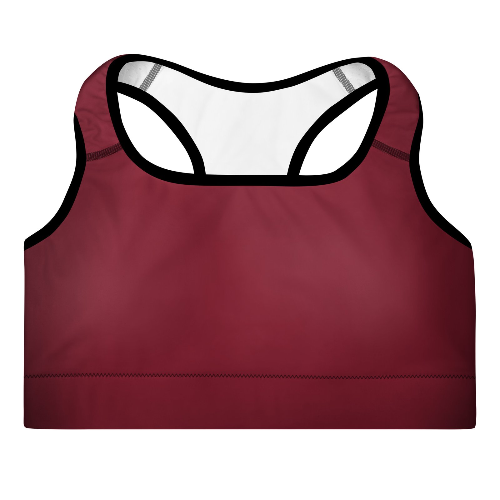 burgundy sports bra