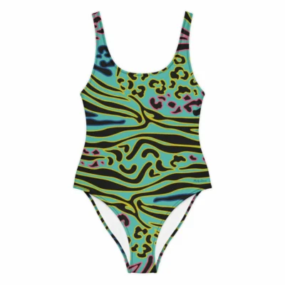 swimsuit one piece camou water animal
