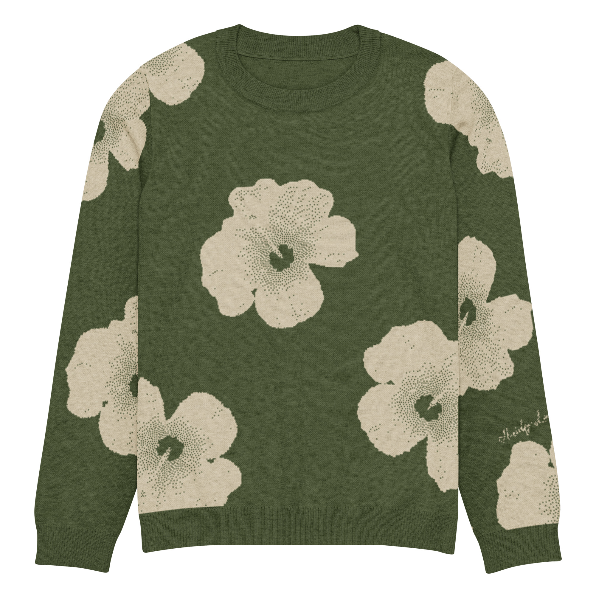 knitted crew neck sweater