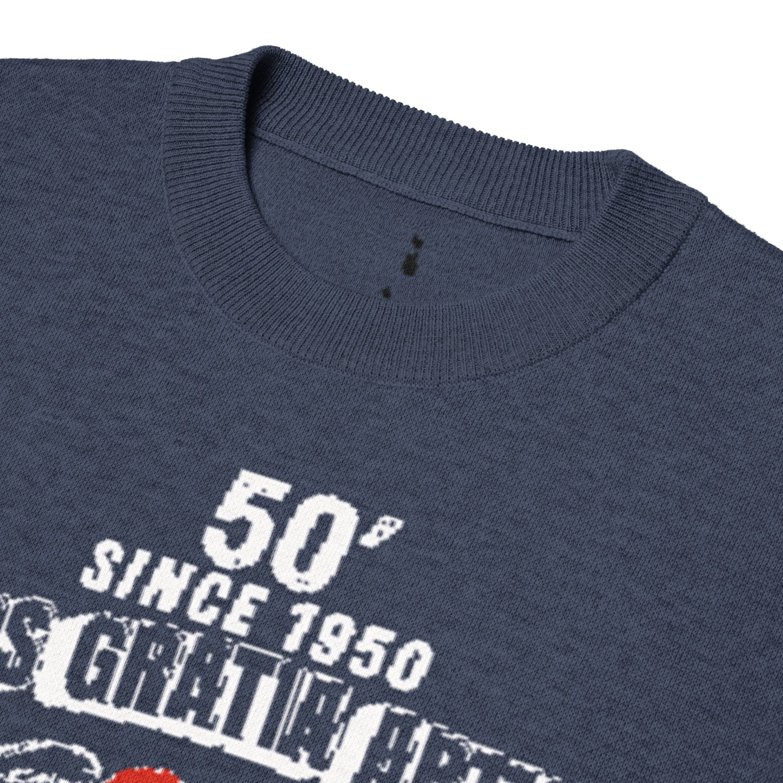 men navy knitted t shirt