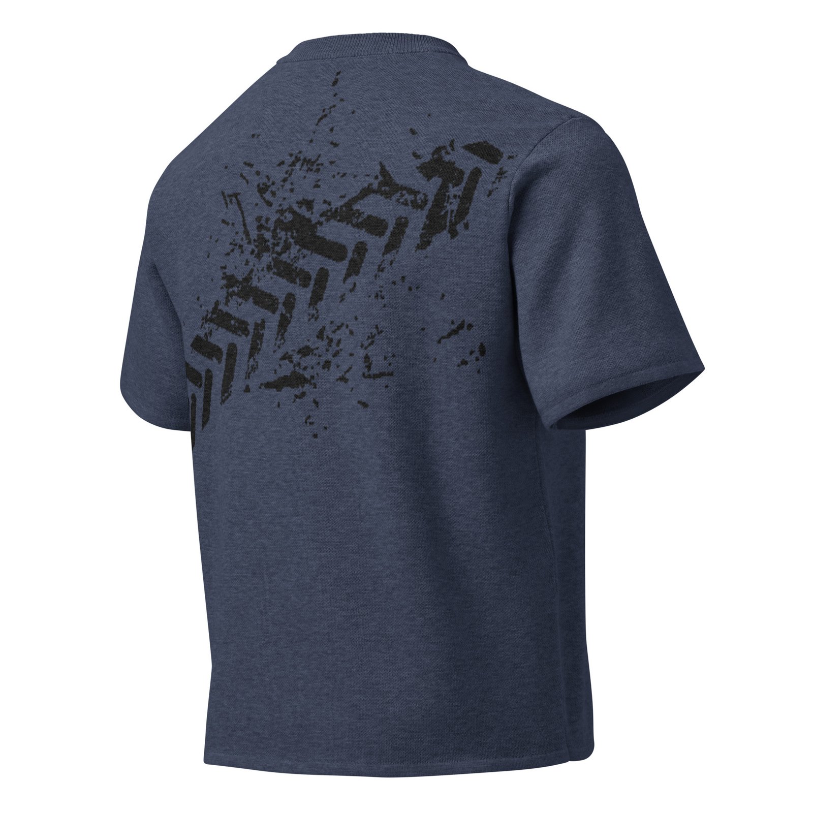 men navy knitted t shirt