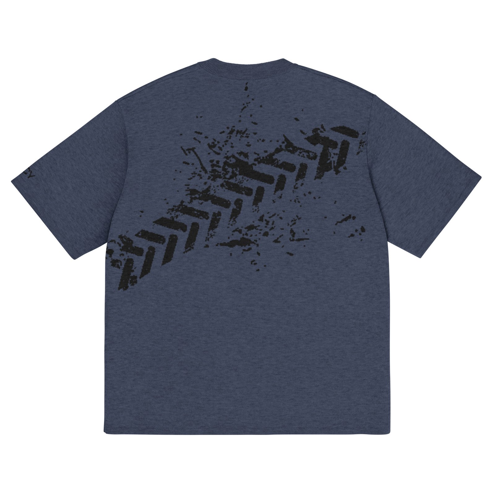 men navy knitted t shirt