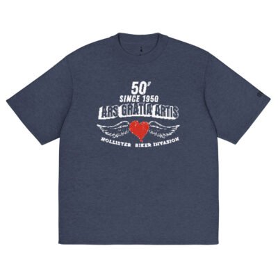 men navy knitted t shirt